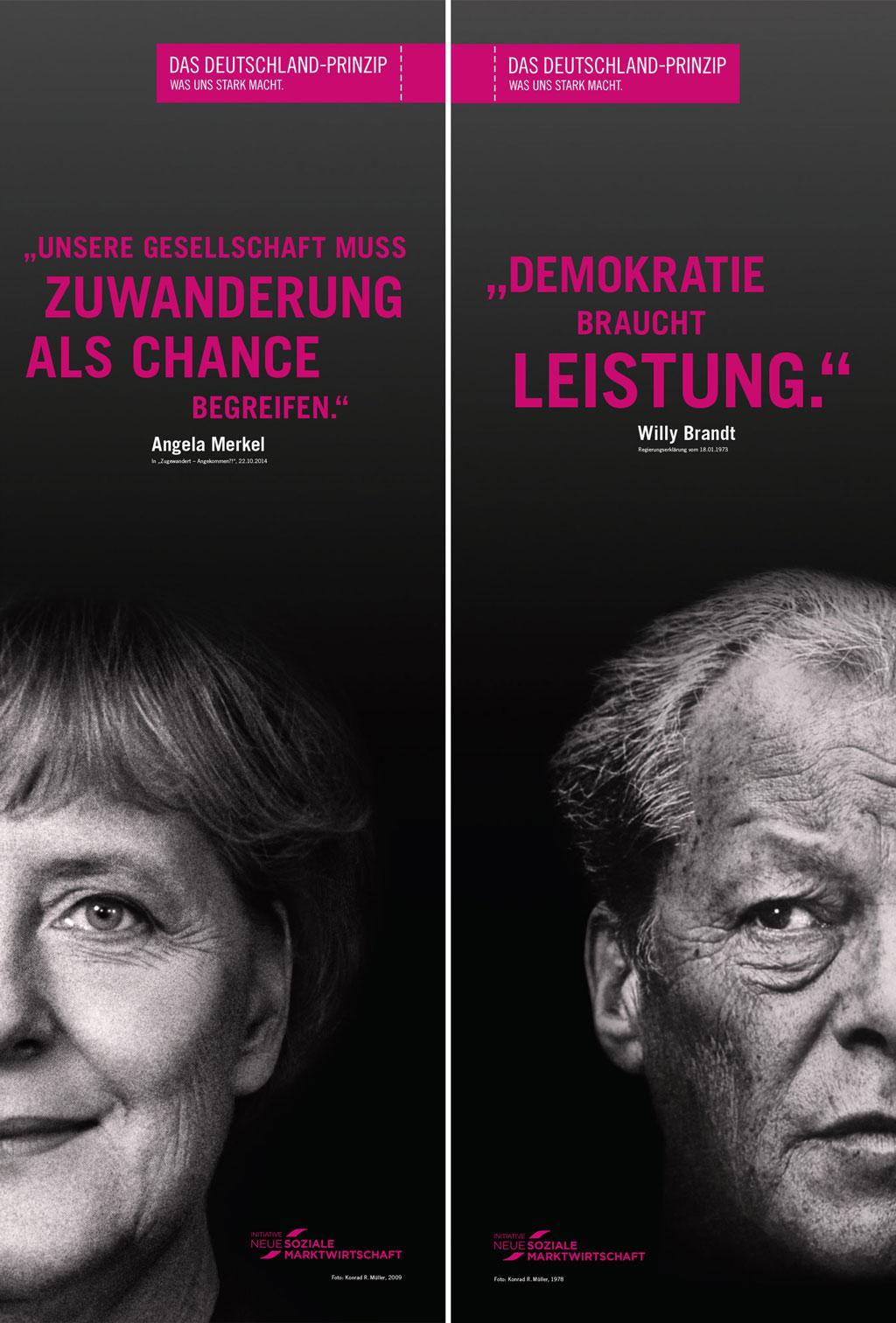 Litfasssäule: Merkel Brandt, ganz