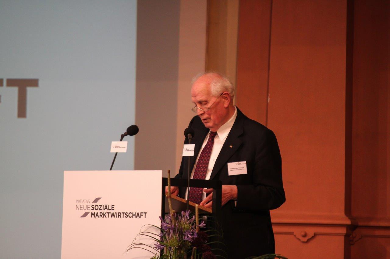 Prof. Dr. Hans Tietmeyer   Vorsitzender des Kuratoriums der INSM (bis 2012)